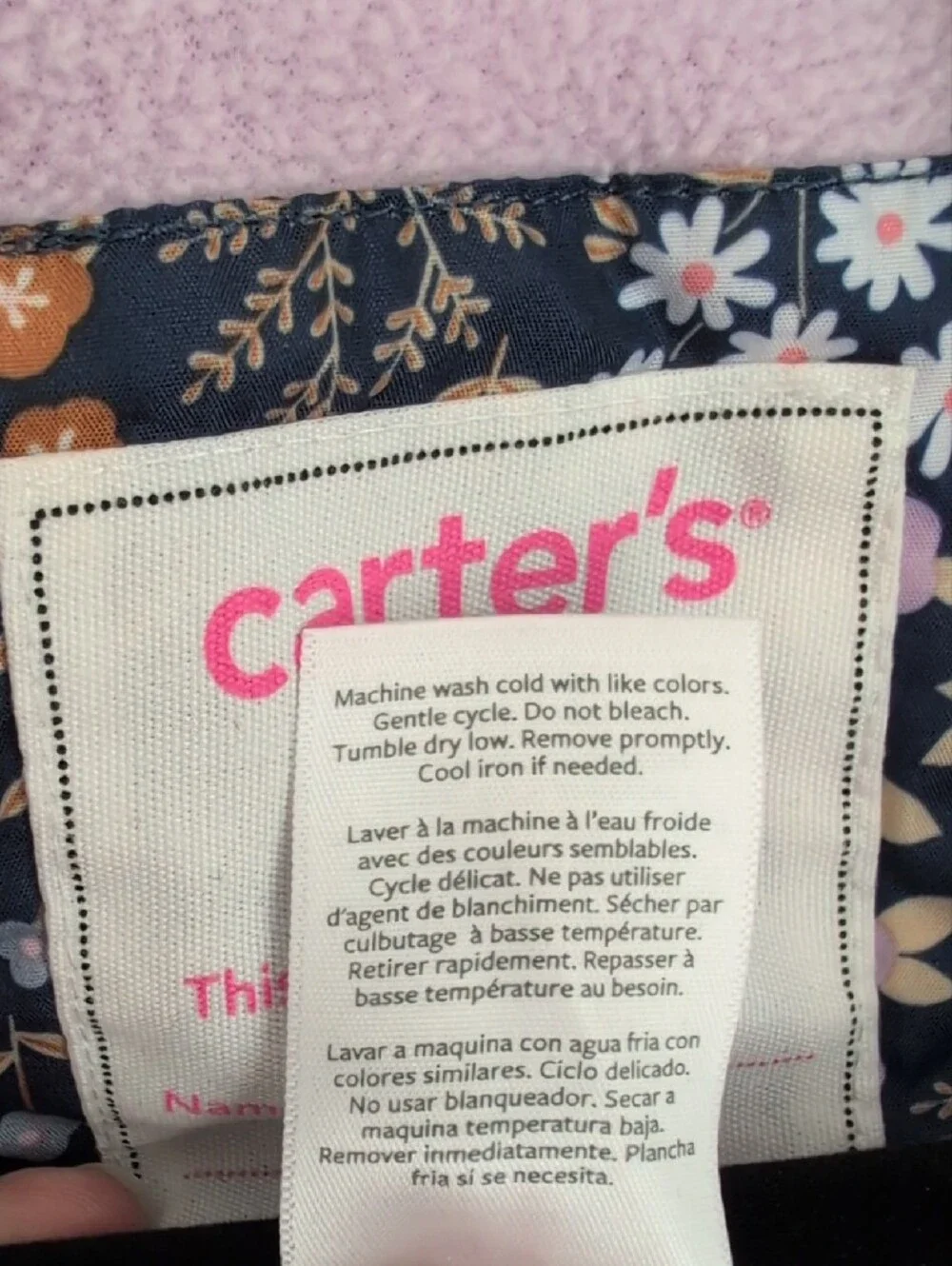Carter's Girls Floral Hooded Puffer Winter Jacket